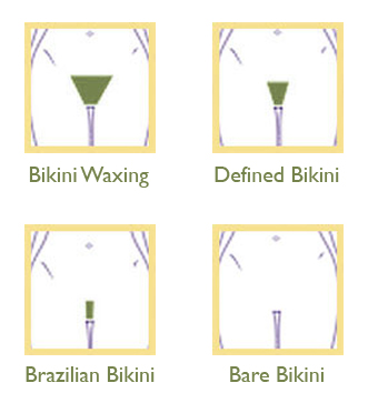 Martini glass bikini wax